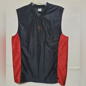 VTG JORDAN SLEEVELESS BLACK/RED MEN'S JERSEY SIZE L